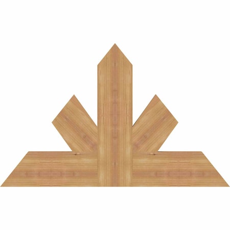 Ekena Millwork Saratoga Timber Gable Bracket, Western Red Cedar, 36"W x 23"H x 1 1/2"D x 5 1/2"F, 15/12 Pitch GBW036X23X0206SAR00SWR